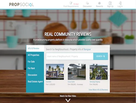 PropSocial.my – An Innovative Crowdsourcing Property Platform with REAL COMMUNITY REVIEWS & INSIGHTS